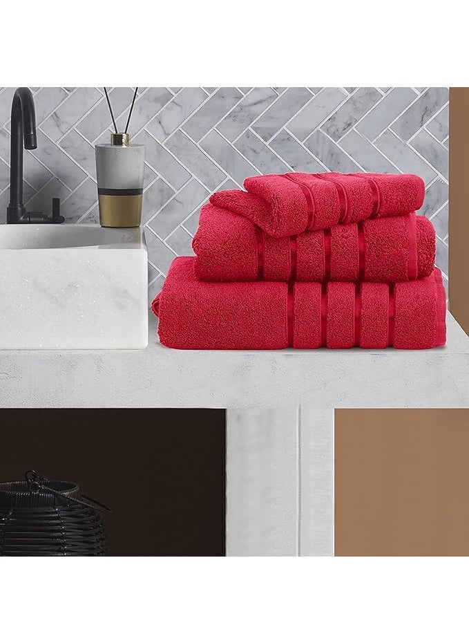 DRYHUG Towels for Bath Large Size Microfiber Towels for Bath Towel Set of 1 400 GSM 70 x 140 cm RED Bath Towels for Men Women Kids Perfect for Everyday Use