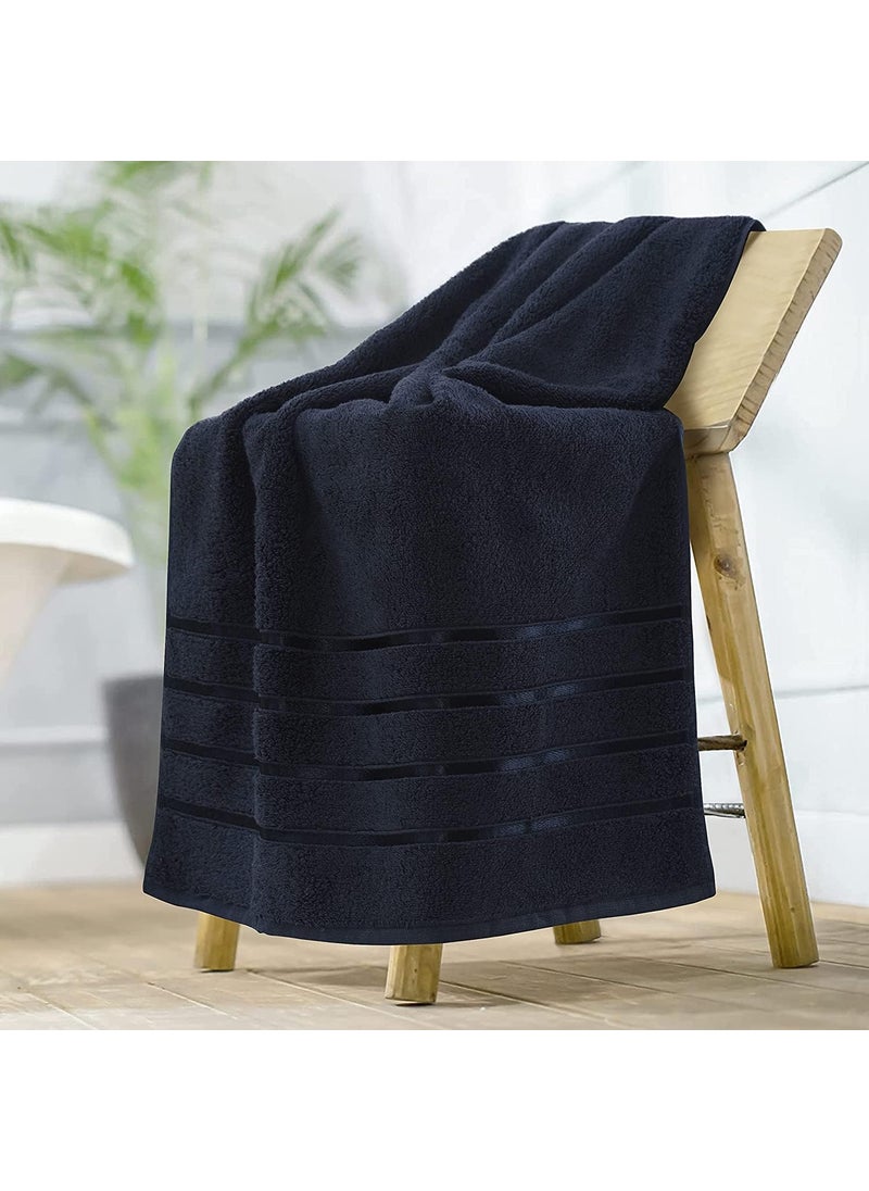 DRYHUG Bath Towel for Men 550 GSM 75x150cm Bath Towel for Women Skin Friendly Fabric Micro Fibre Bath Towel Set Bath Towel for Men Large Size Ultrasoft Highly Absorbent Black