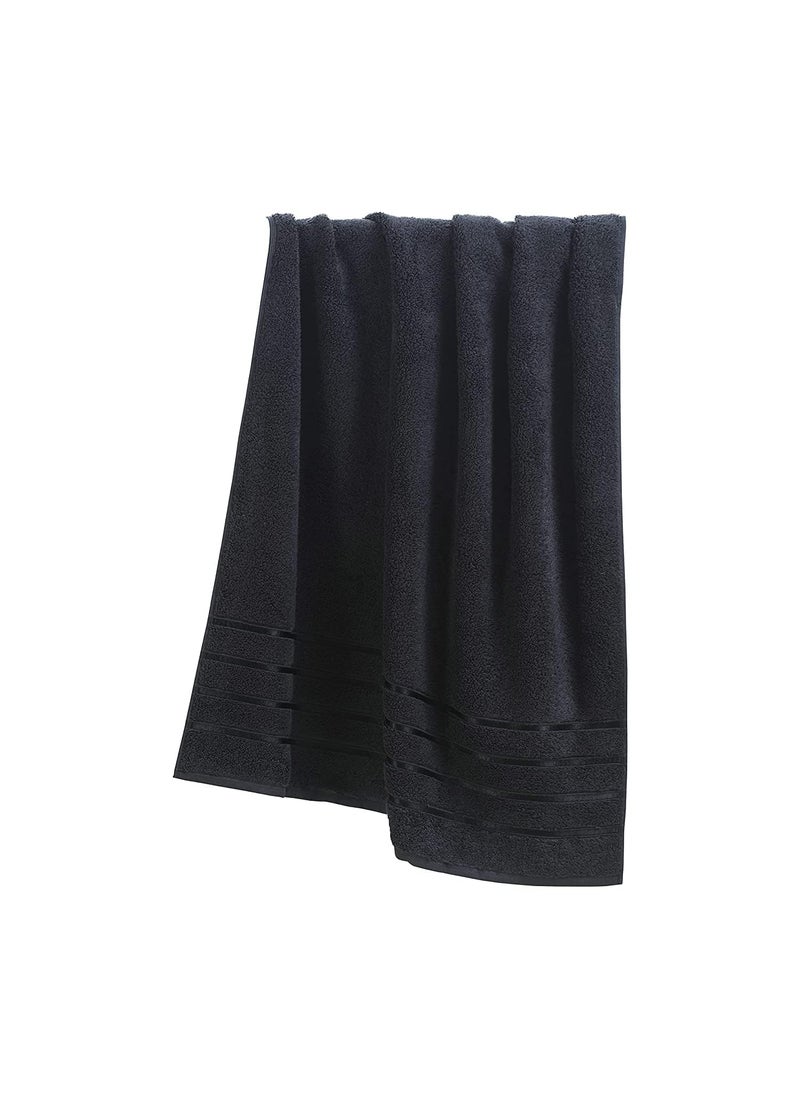 DRYHUG Bath Towel for Men 550 GSM 75x150cm Bath Towel for Women Skin Friendly Fabric Micro Fibre Bath Towel Set Bath Towel for Men Large Size Ultrasoft Highly Absorbent Black