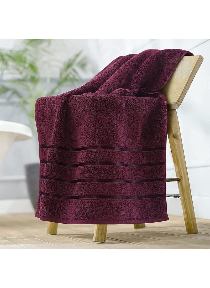 DRYHUG Bath Towel for Men 550 GSM 75x150cm Bath Towel for Women Skin Friendly Fabric Micro Fibre Bath Towel Set Bath Towel for Men Large Size Ultrasoft Highly Absorbent Maroon