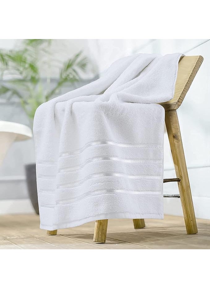 DRYHUG Towels 700 GSM Premium Cotton Extra Large Bath Towel 35 x 70 Inches Soft Luxury Bath Towel White