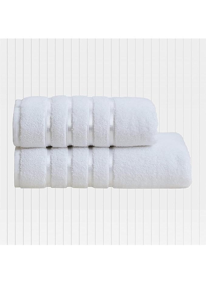 DRYHUG Towels 700 GSM Premium Cotton Extra Large Bath Towel 35 x 70 Inches Soft Luxury Bath Towel White