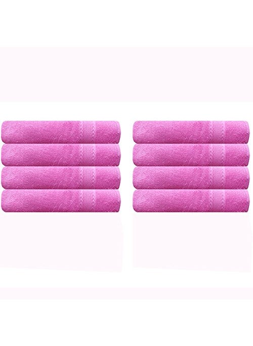 AKIN TOWEL AKIN Baby Pink Cotton 500 GSM Hand Towels Set of 8 Length24 Inches Width17 Inches
