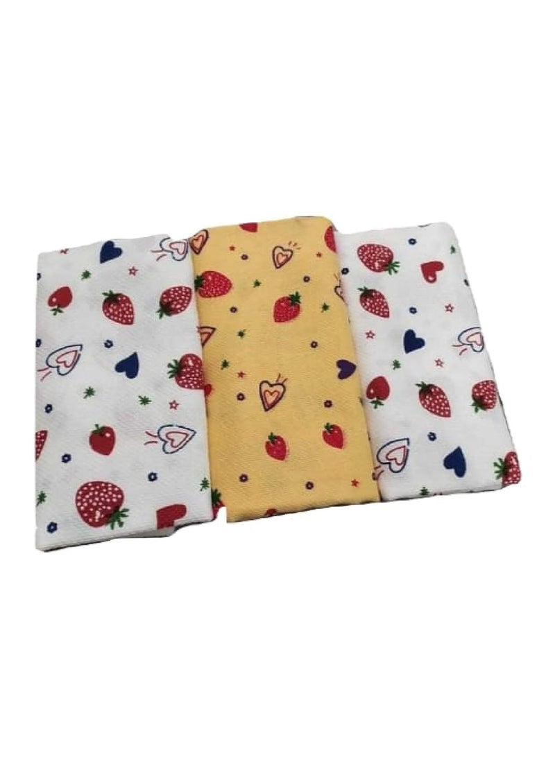 bath towels Men and Womens Khadi Cotton Berry Printed Bath Towel 60x 30 inches150 x 75 cm Large Size SAAA37 Pack of 4