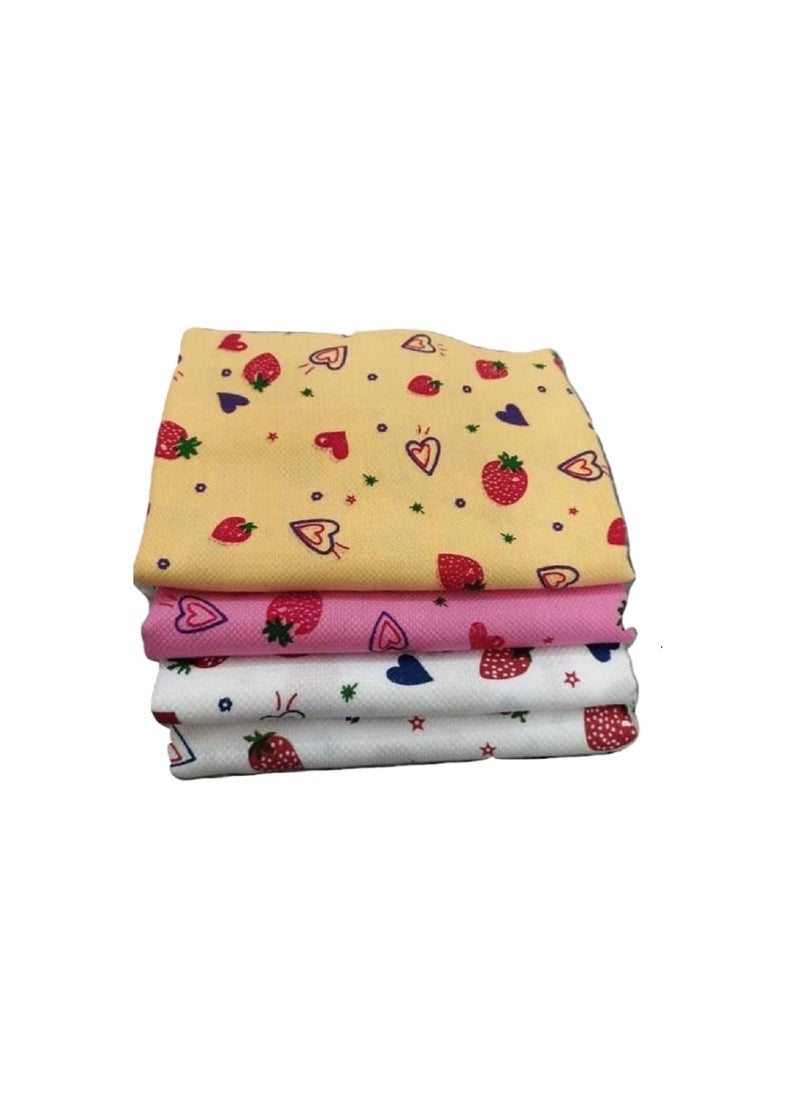 bath towels Men and Womens Khadi Cotton Berry Printed Bath Towel 60x 30 inches150 x 75 cm Large Size SAAA37 Pack of 4