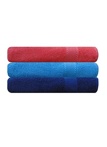 Akin Royal Multicolor Cotton Bath Towel Set of 3