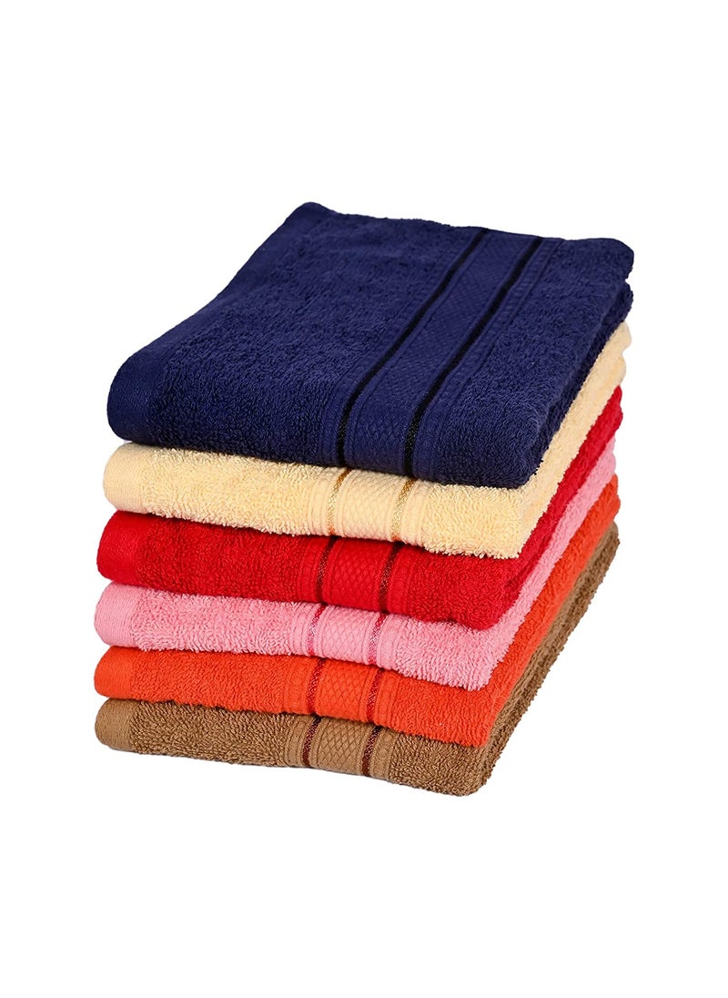 AKIN Cotton Multi Color Hand Towel Set 24 Hand Towels 40 x 60 cm Bathroom Towel Bathroom Napkin GSM 550 6 Different Colors Pack of 24