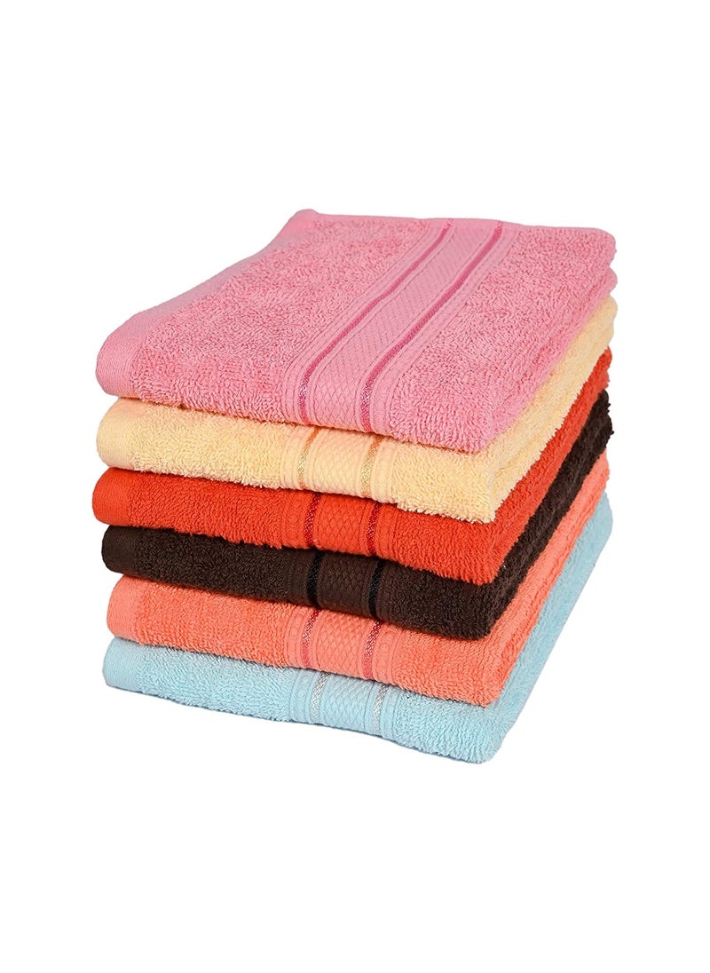 AKIN Cotton Multi Color Hand Towel Set 24 Hand Towels 40 x 60 cm Bathroom Towel Bathroom Napkin GSM 550 6 Different Colors Pack of 24