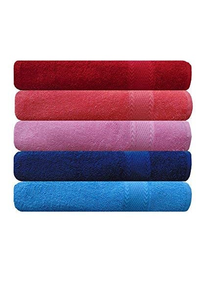 Akin Premium 500 GSM Multicolor Cotton Hand Towels Set of 5