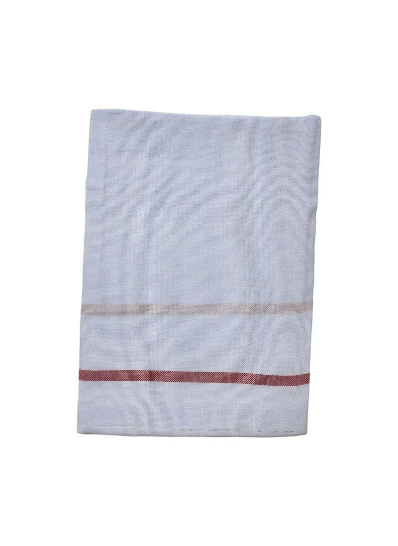 AMBIKA Stores Kerala Traditional Cotton Bath TowelThorthu Kerala Thorth End Stitched White Bath Towel Pack of 4 Extra Large 57x29