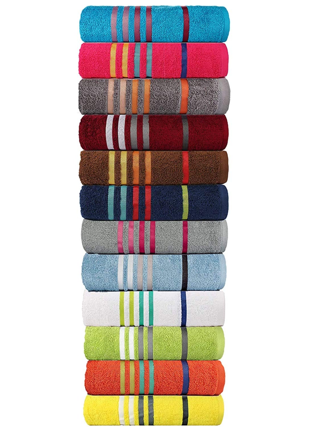 AKIN TOWEL Cotton Hand Towel 500 GSM Set of 24 Multicolour