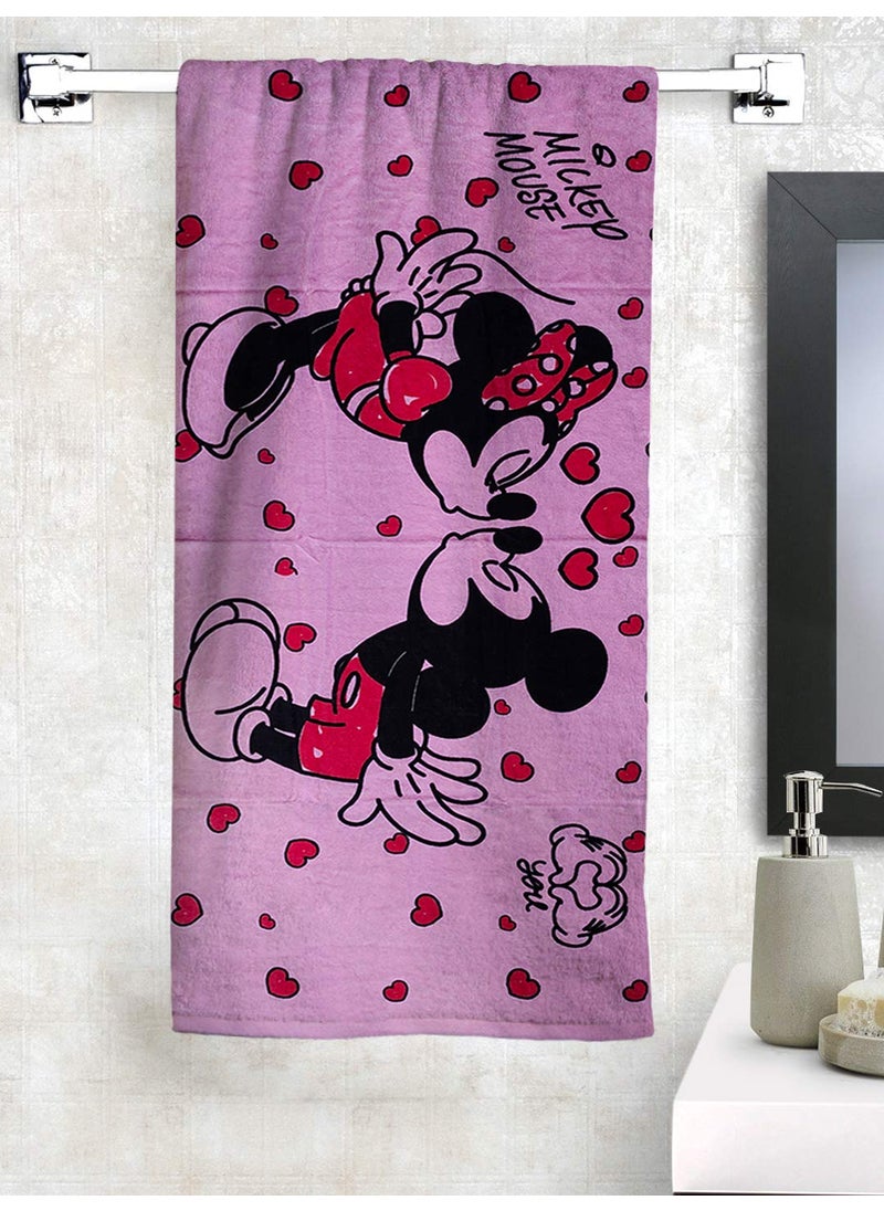 Athom Living Disney Mickey Minnie Mouse Large Bath Towel 300 GSM 75x150 cm