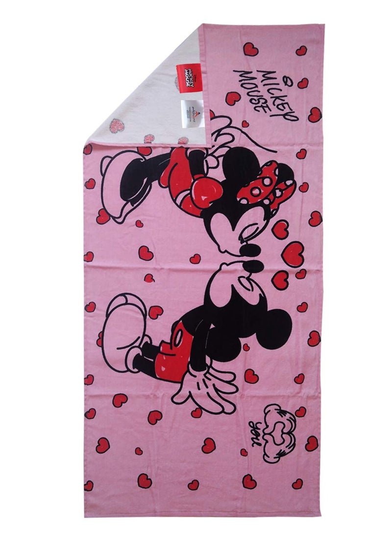 Athom Living Disney Mickey Minnie Mouse Large Bath Towel 300 GSM 75x150 cm