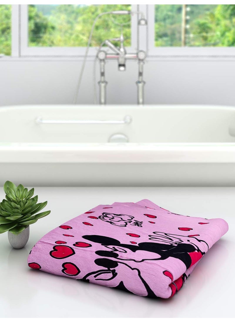 Athom Living Disney Mickey Minnie Mouse Large Bath Towel 300 GSM 75x150 cm