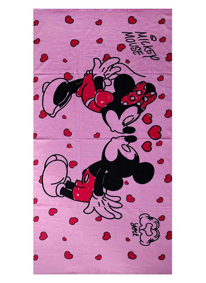 Athom Living Disney Mickey Minnie Mouse Large Bath Towel 300 GSM 75x150 cm