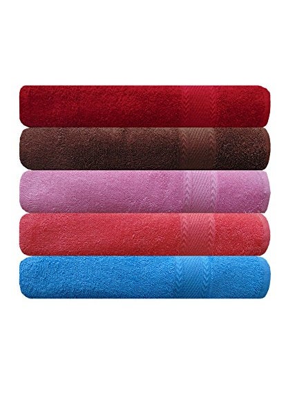 Akin Premium 500 GSM Multicolor Cotton Hand Towels Set of 5