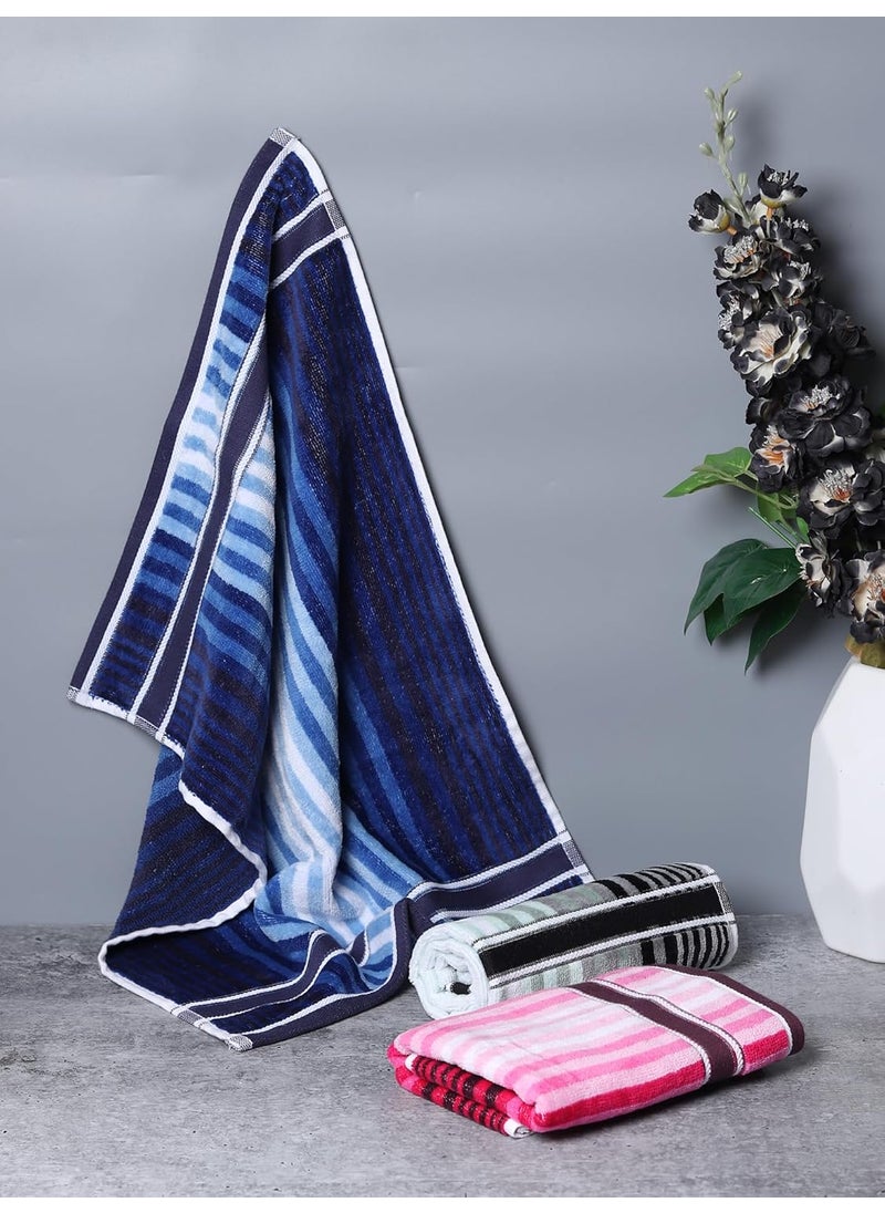BRODLOOM 420 GSM Cotton Large Size Bath Towel UltraSoft Absorbent Fade Resistant Bathing Towel for Home Gym Workout Yoga Travel Size 55 X 28 Inch Grey