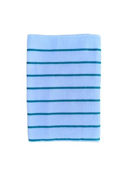 DREAMWEAVERS Striped Beach Towel Large Oversized 100 Cotton Turkish Beach Towel Hotel Quality Luxurious 460 GSM Perfect for Beach Pool Spa Bath Cotton Green Stripes