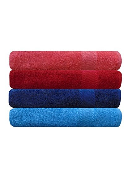 Akin Premium 500 GSM Multicolor Cotton Hand Towels Set of 4