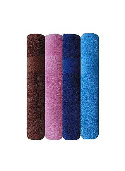 Akin Towel Cotton 500 GSM Hand Set of 4 Standard Multicolor