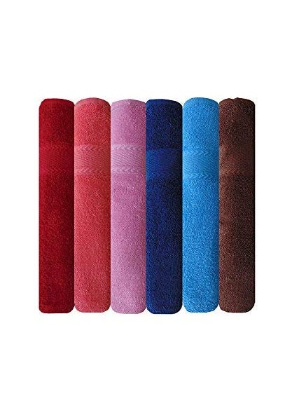 AKIN Royal Multicolor Cotton Hand Towel Set Hand Towels Bathroom Towel Bathroom Napkin Pack of 24