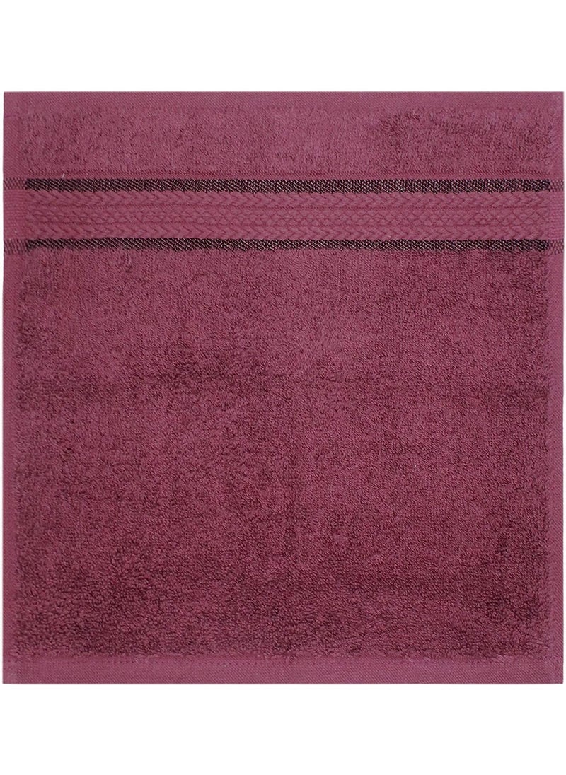 AKIN Ultra Soft Luxury 6 Piece Ringspun Cotton Towel Set 580GSM Heavyweight 2 Bath Towels 2 Hand Towels 2 Washcloths Mahroon