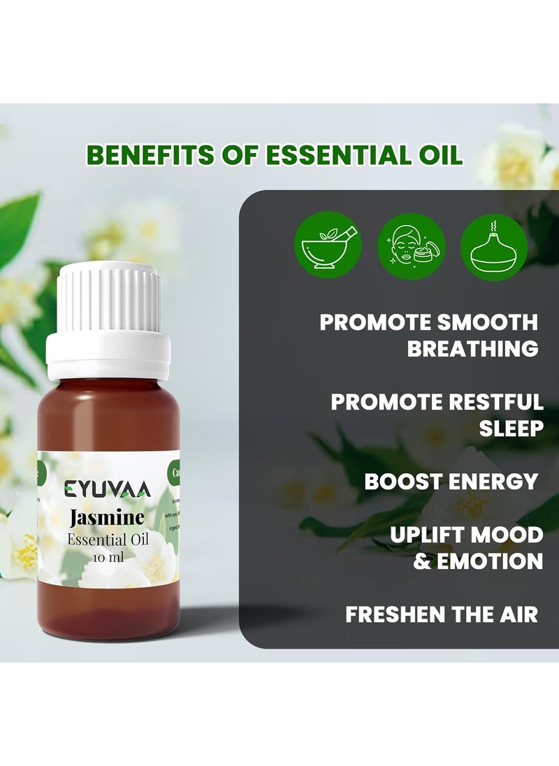 DECOVAA Aroma Electric Diffuser for Home Fragrance Aromatherapy Ceramic Diffuser Set Aroma Oil Diffuser Wax Burner Wax Warmer for Home Fragrance with 10 ml Aroma Oil Jasmine Fragrance