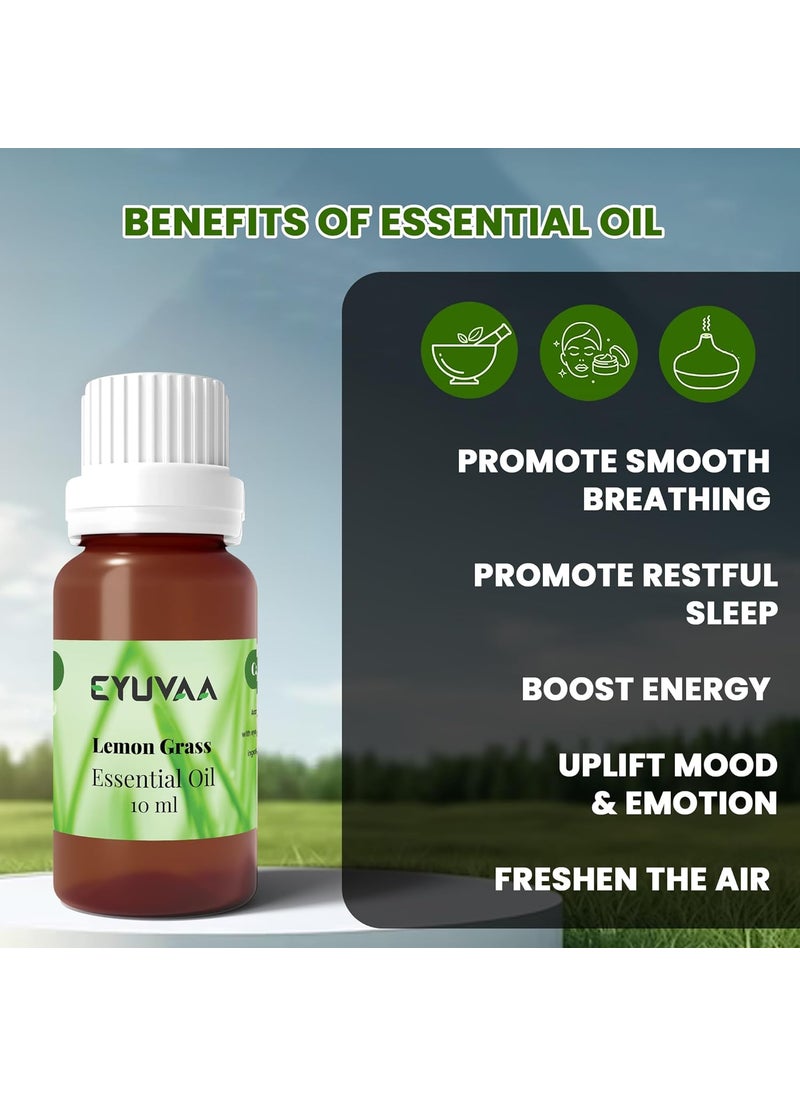 DECOVAA Aroma Electric Diffuser for Home Fragrance Aromatherapy Ceramic Diffuser Set Aroma Oil Diffuser Wax Burner Wax Warmer for Home Fragrance with 10 ml Aroma Oil Lemongrass Fragrance