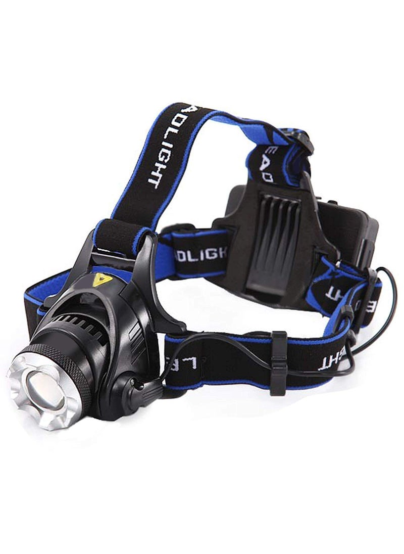 Wolblix Waterproof Zoomable with Rechargeable Batteries Wall Charger 3 Modes Bright LED Headlights