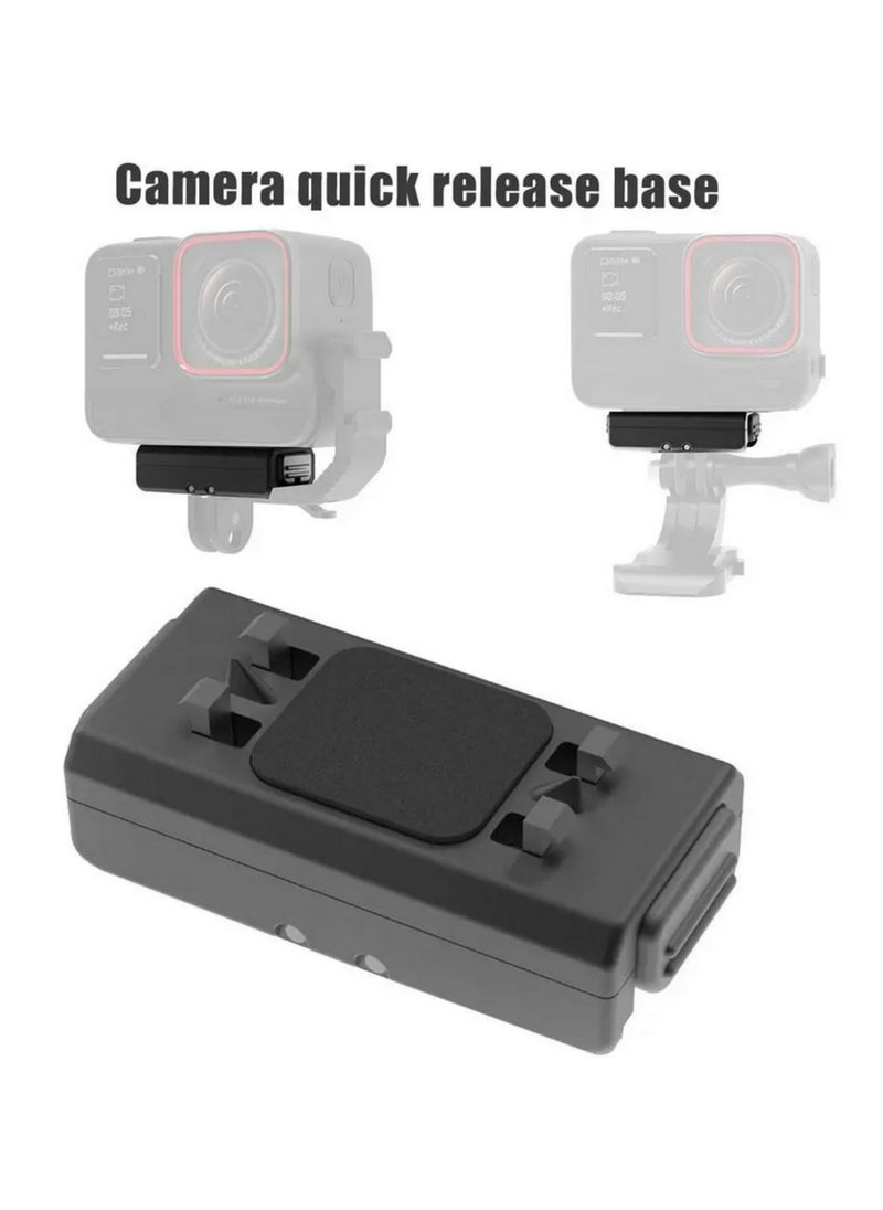 For Insta360 Ace Pro Magnetic Quick Release Base Metal Foldable Adapter Dual Use for Sports Camera Accessories Quick Installation Stable Reliable Connect Various Accessories