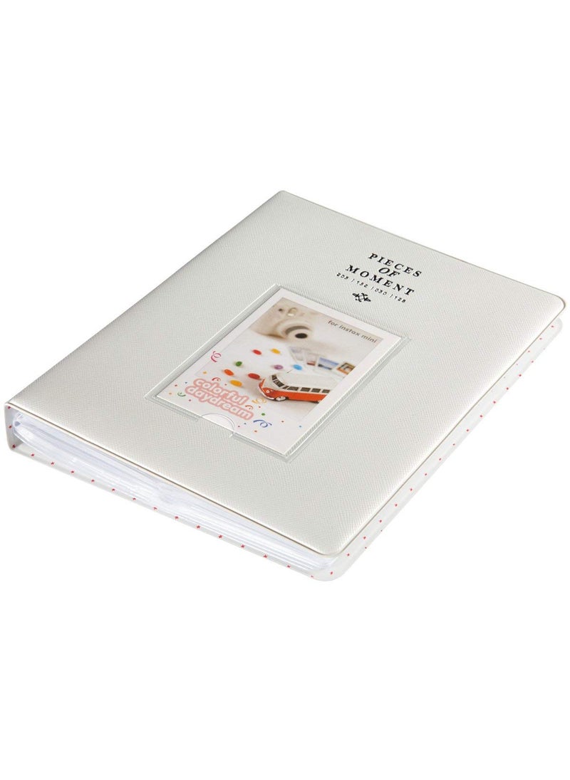 ZIKKON 128 Pockets Photo Album for Fujifilm Instax Mini 12 11 9 8 90 99 Evo Liplay Instant CameraMini Link Printer Polaroid Snap Touch PIC300 Z2300 Mint Zip Instant Camera PrinterSmoky white