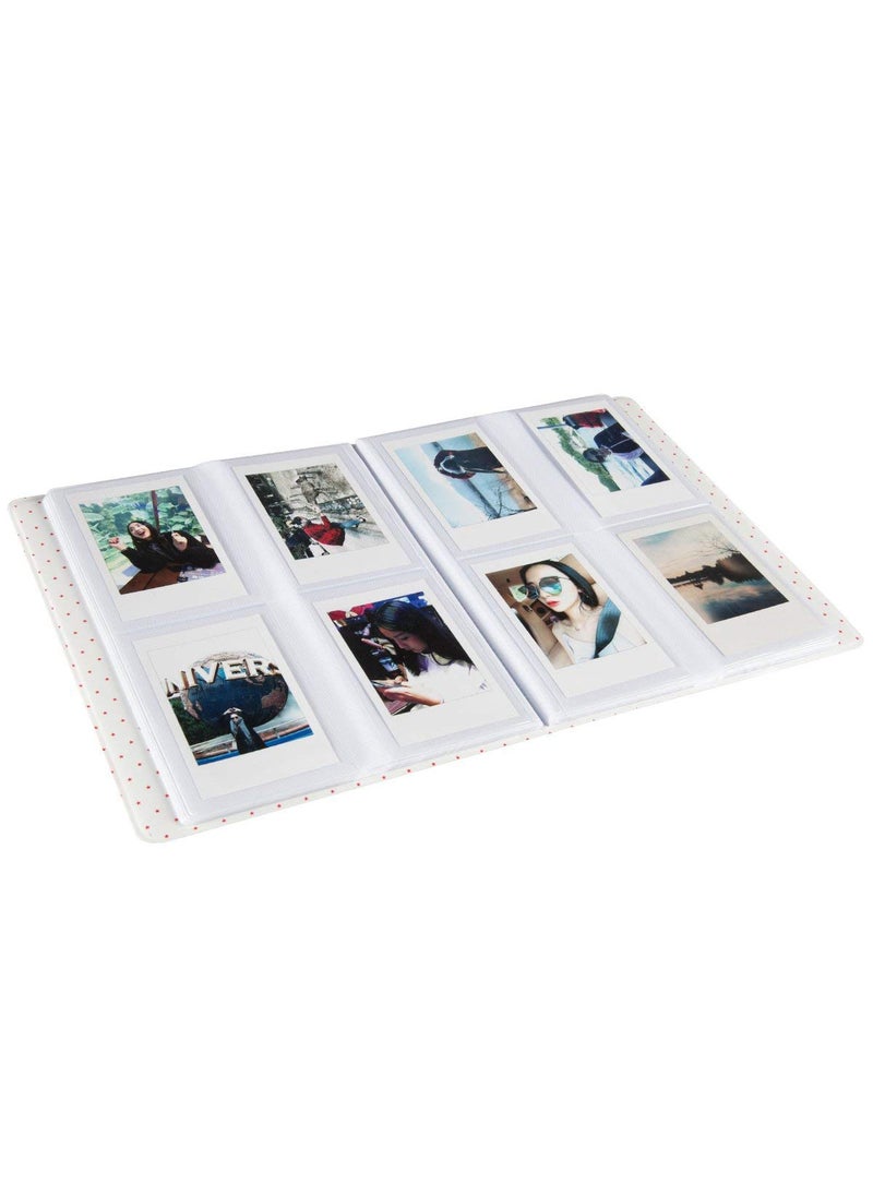 ZIKKON 128 Pockets Photo Album for Fujifilm Instax Mini 12 11 9 8 90 99 Evo Liplay Instant CameraMini Link Printer Polaroid Snap Touch PIC300 Z2300 Mint Zip Instant Camera PrinterSmoky white