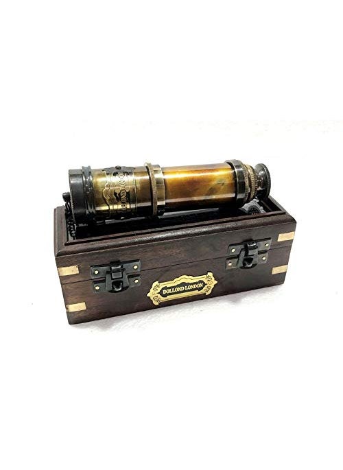 MA SONS Antique Maritime Brass Dolland London Telescope Nautical Vintage Spyglass Scope