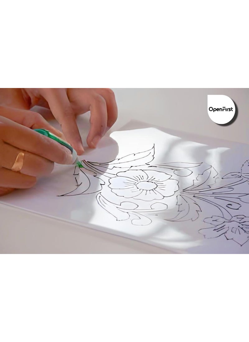 OpenFirst A3 Size OHP Sheets Transparent Glossy Film 200 Micron Pack of 15 Sheets for Tracing Paper Art and Craft Etc