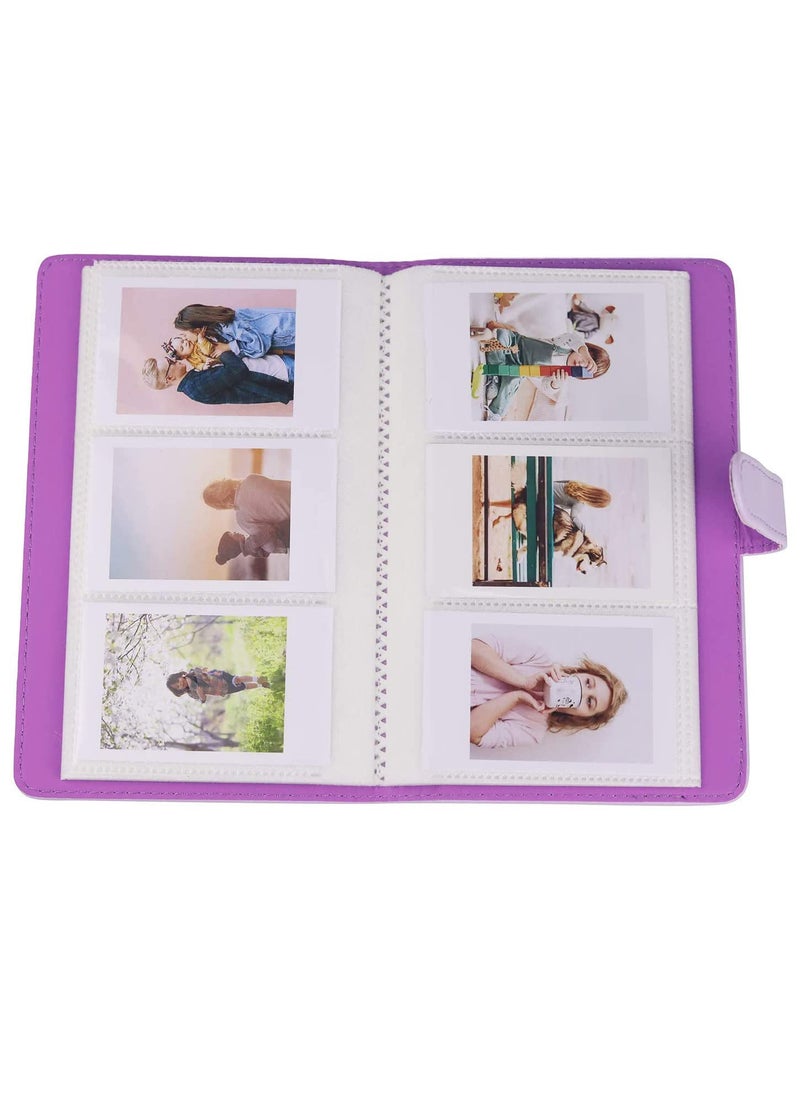 ZIKKON 2x3 inch Mini Photo Album 96 Photo Pocket Storage Album for fujifilm Instax mini film used in Mini 12119 907099Liplay Evo Mini 3 Photo CardsTickets Business CardsLilac purple