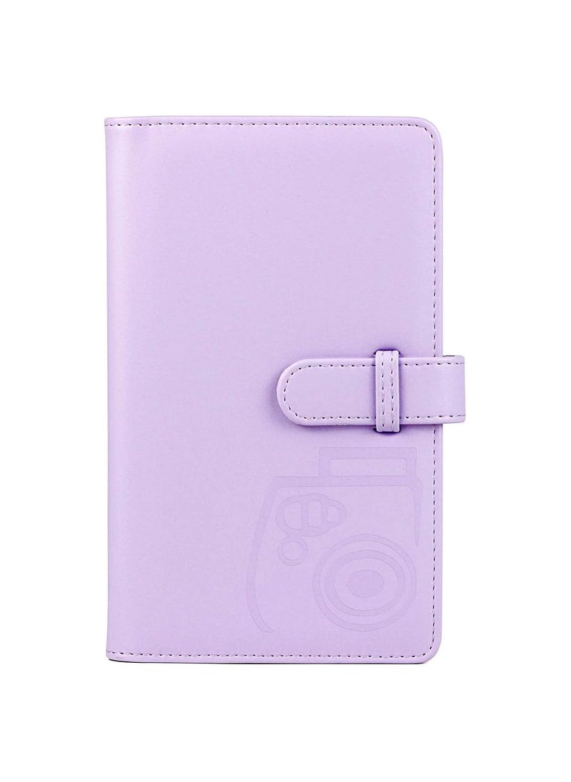 ZIKKON 2x3 inch Mini Photo Album 96 Photo Pocket Storage Album for fujifilm Instax mini film used in Mini 12119 907099Liplay Evo Mini 3 Photo CardsTickets Business CardsLilac purple
