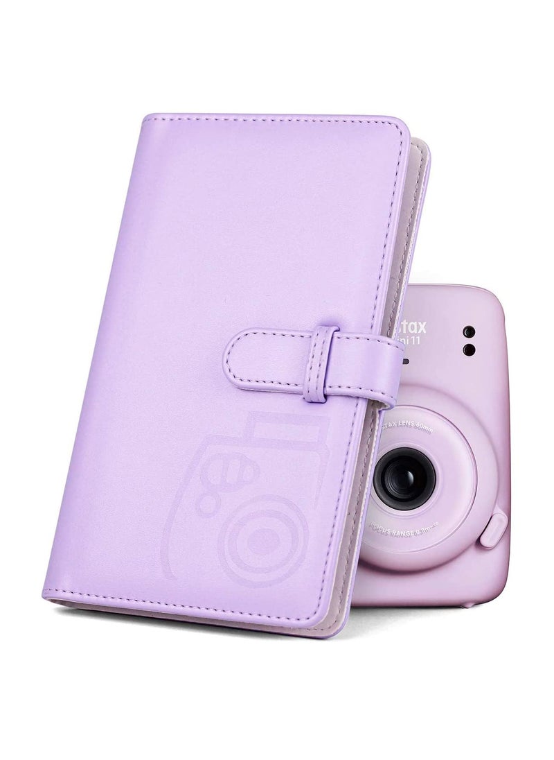 ZIKKON 2x3 inch Mini Photo Album 96 Photo Pocket Storage Album for fujifilm Instax mini film used in Mini 12119 907099Liplay Evo Mini 3 Photo CardsTickets Business CardsLilac purple