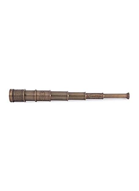 Ximdeco Nautical Brass Antique Vintage Style Opticals Telescope Lens 195 Inches with Wooden Sheesham Box