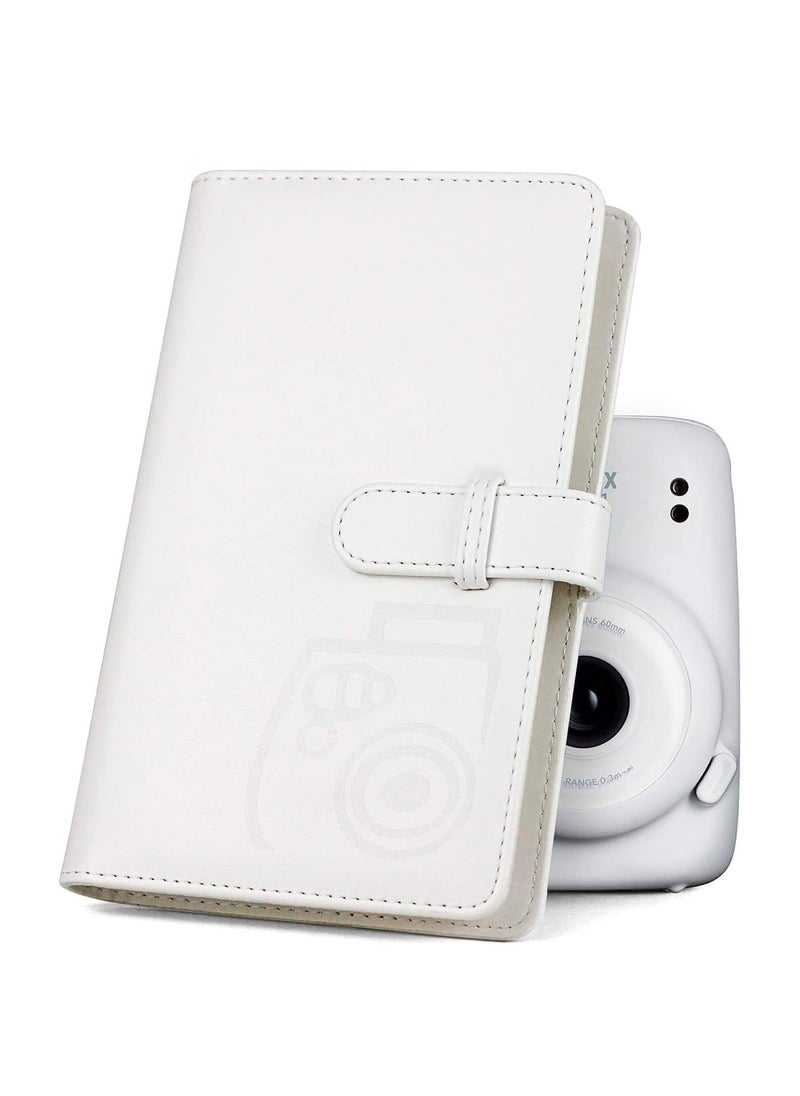 ZENKO 2x3 inch Mini Photo Album 96 Photo Pocket Storage Album for Instant mini film used in Mini 12119 9070Liplay Evo Mini film 3 Photo CardsTickets Business Cards Ice White