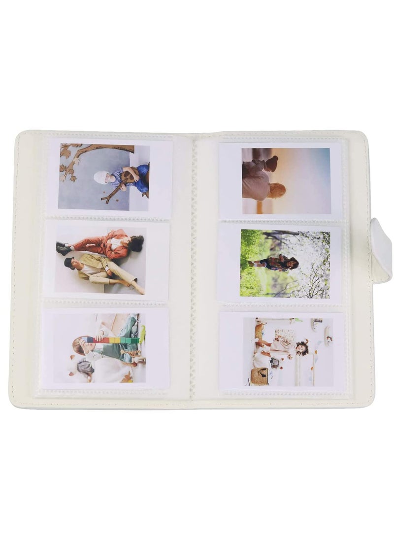 ZENKO 2x3 inch Mini Photo Album 96 Photo Pocket Storage Album for Instant mini film used in Mini 12119 9070Liplay Evo Mini film 3 Photo CardsTickets Business Cards Ice White