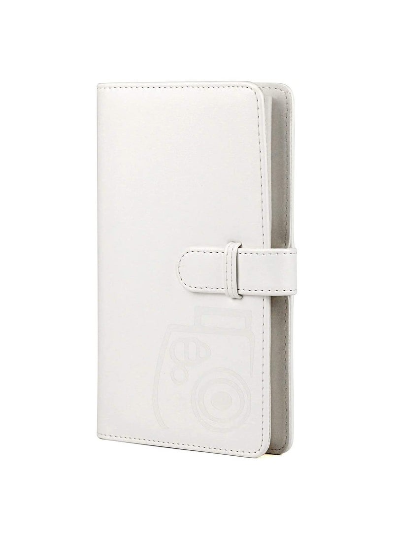 ZENKO 2x3 inch Mini Photo Album 96 Photo Pocket Storage Album for Instant mini film used in Mini 12119 9070Liplay Evo Mini film 3 Photo CardsTickets Business Cards Ice White