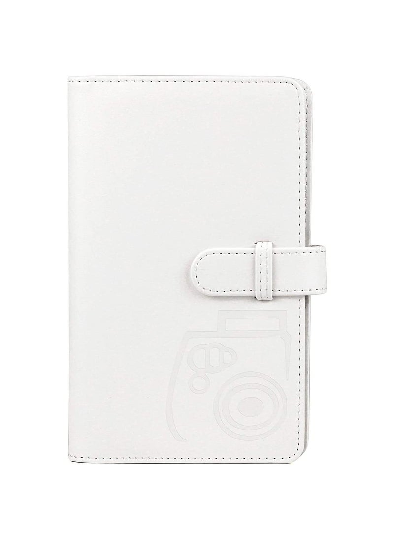 ZENKO 2x3 inch Mini Photo Album 96 Photo Pocket Storage Album for Instant mini film used in Mini 12119 9070Liplay Evo Mini film 3 Photo CardsTickets Business Cards Ice White