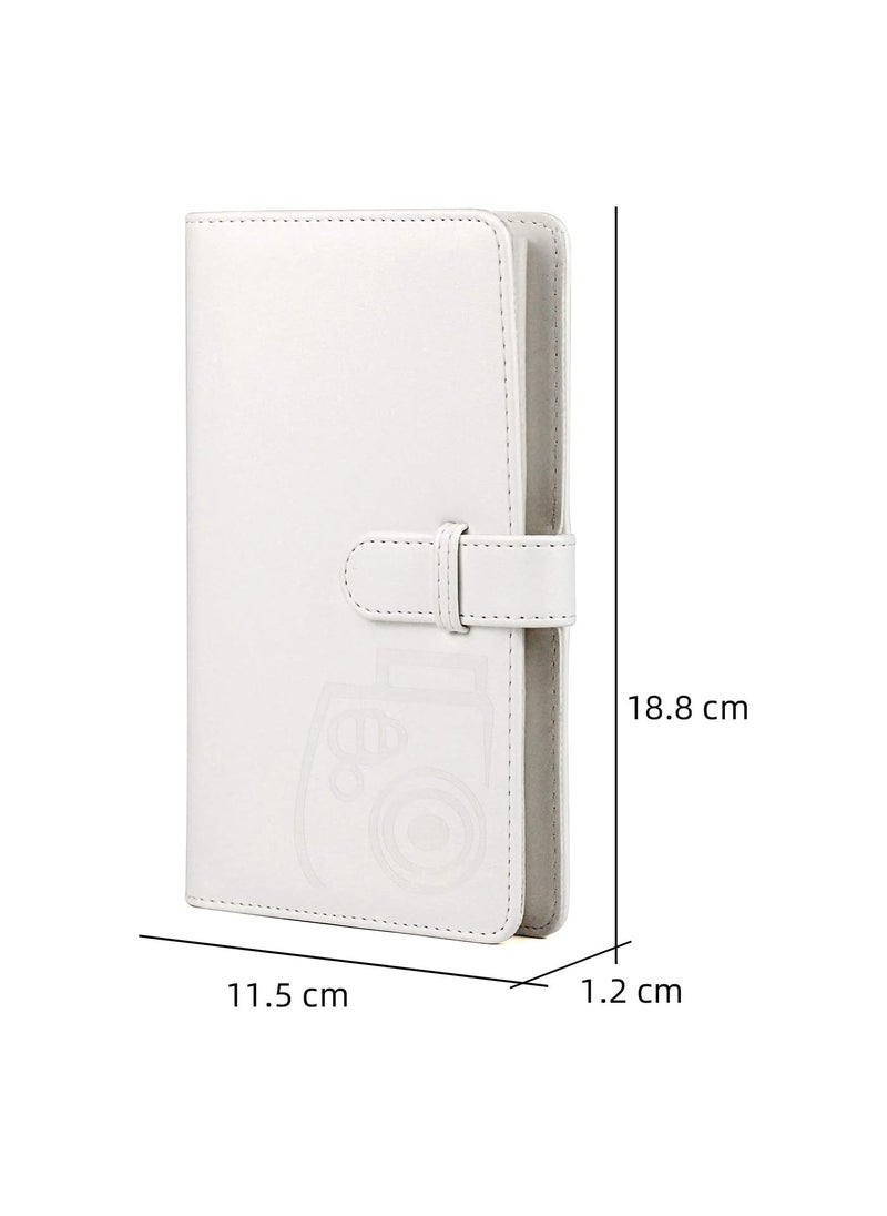 ZENKO 2x3 inch Mini Photo Album 96 Photo Pocket Storage Album for Instant mini film used in Mini 12119 9070Liplay Evo Mini film 3 Photo CardsTickets Business Cards Ice White