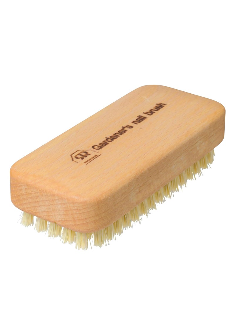 REDECKER Tampico Fiber Gardener's Nail Brush with Oiled Beechwood Handle, 4-1/4-Inches - Gardeners Nail Brush - Wood Nail Brush for Cleaning Fingernails - Nail Brush for Gardeners