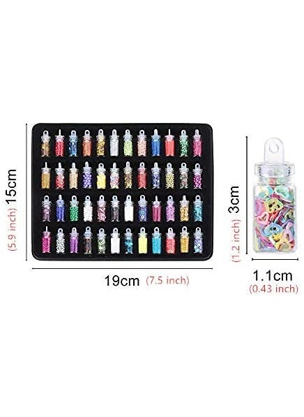 CHIROGRAPHY 48 BottlesBox DIY Nail Resin Glitter Sequins Crystal UV Epoxy Jewelry Making Mold Filler 3D Nail Art Tips DecorationMulticolors