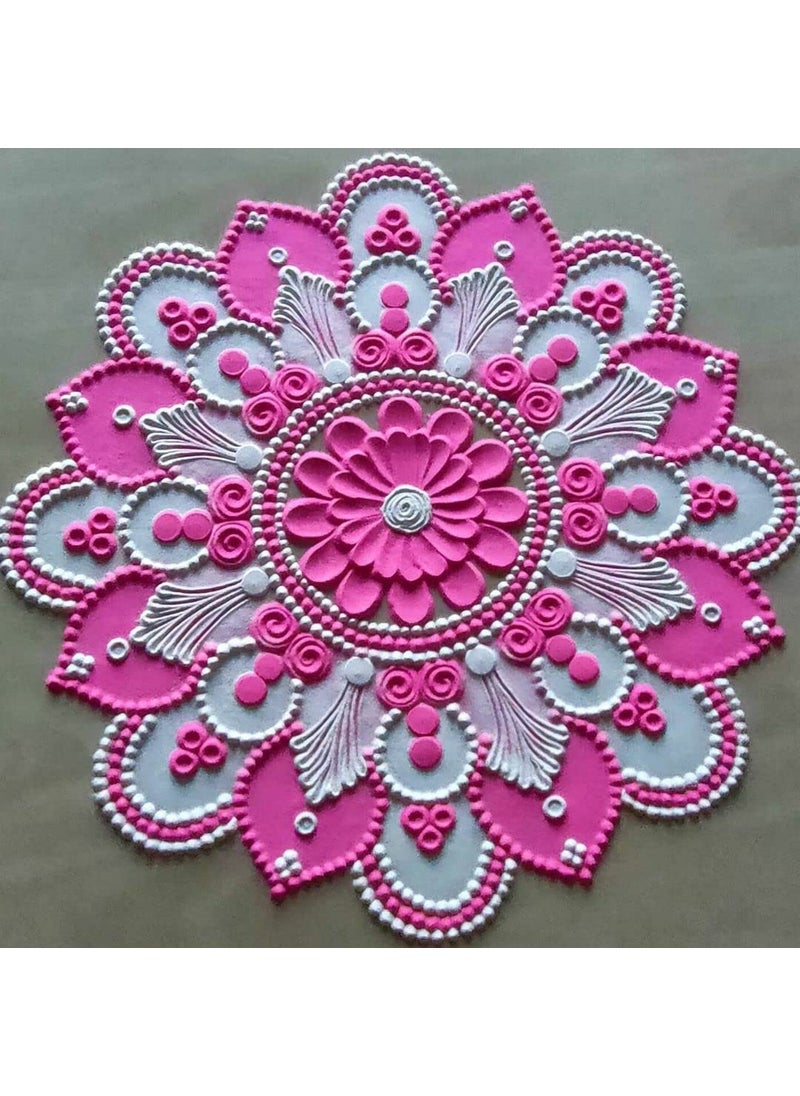 BRIGHT BLOOM Rangoli Powder Colors Special Occasionsfor Rangoli Daily Pooja Needs Temples Set of 8 Different Color 300gm in Each PacketYellowDark BlueSky BluePink Dark GreenRedWhiteOrange