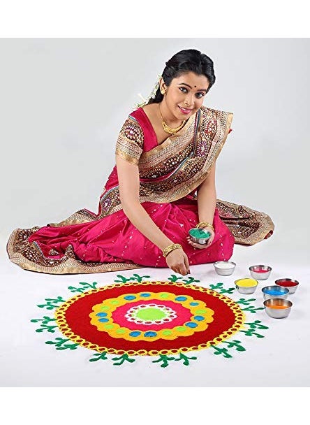 Rangoli ColorsFestival DiwaliNatural Organic PowderRedYellowBlueDark GreenKai Special Occasionsfor Rangoli Daily Pooja Needs 500 Gram