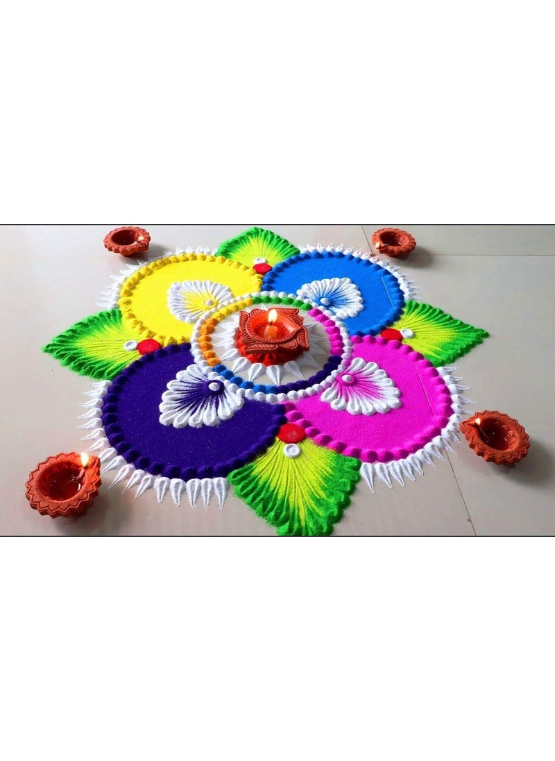 Rangoli ColorsFestival DiwaliNatural Organic PowderRedYellowBlueDark GreenKai Special Occasionsfor Rangoli Daily Pooja Needs 500 Gram