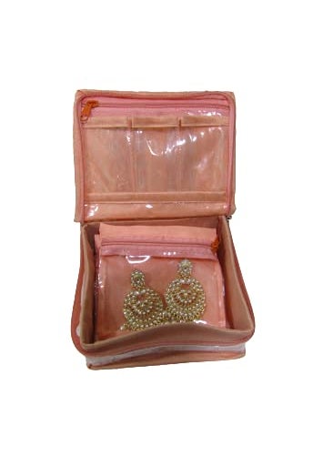 Deepsum Lucknowi Jewellery kit with Pouch Jewellery Organiser For Women Orange