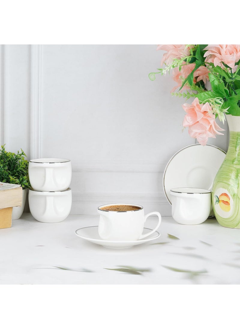 Dandy Lines Face Platinum Band Cups and Sacuers 50004 Pack of 12